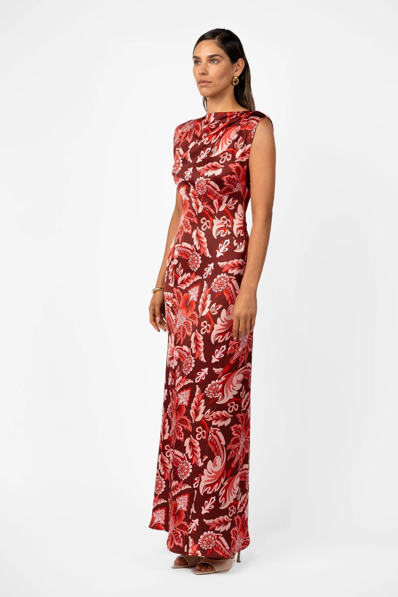 LITHIC MAXI – PORTA ROSA PRINTED SATIN - Image 3