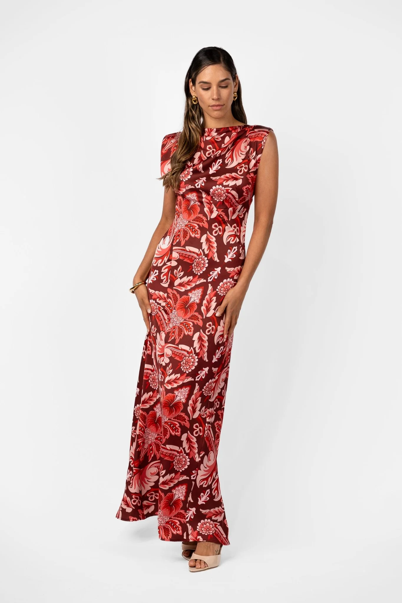 LITHIC MAXI – PORTA ROSA PRINTED SATIN - Image 4