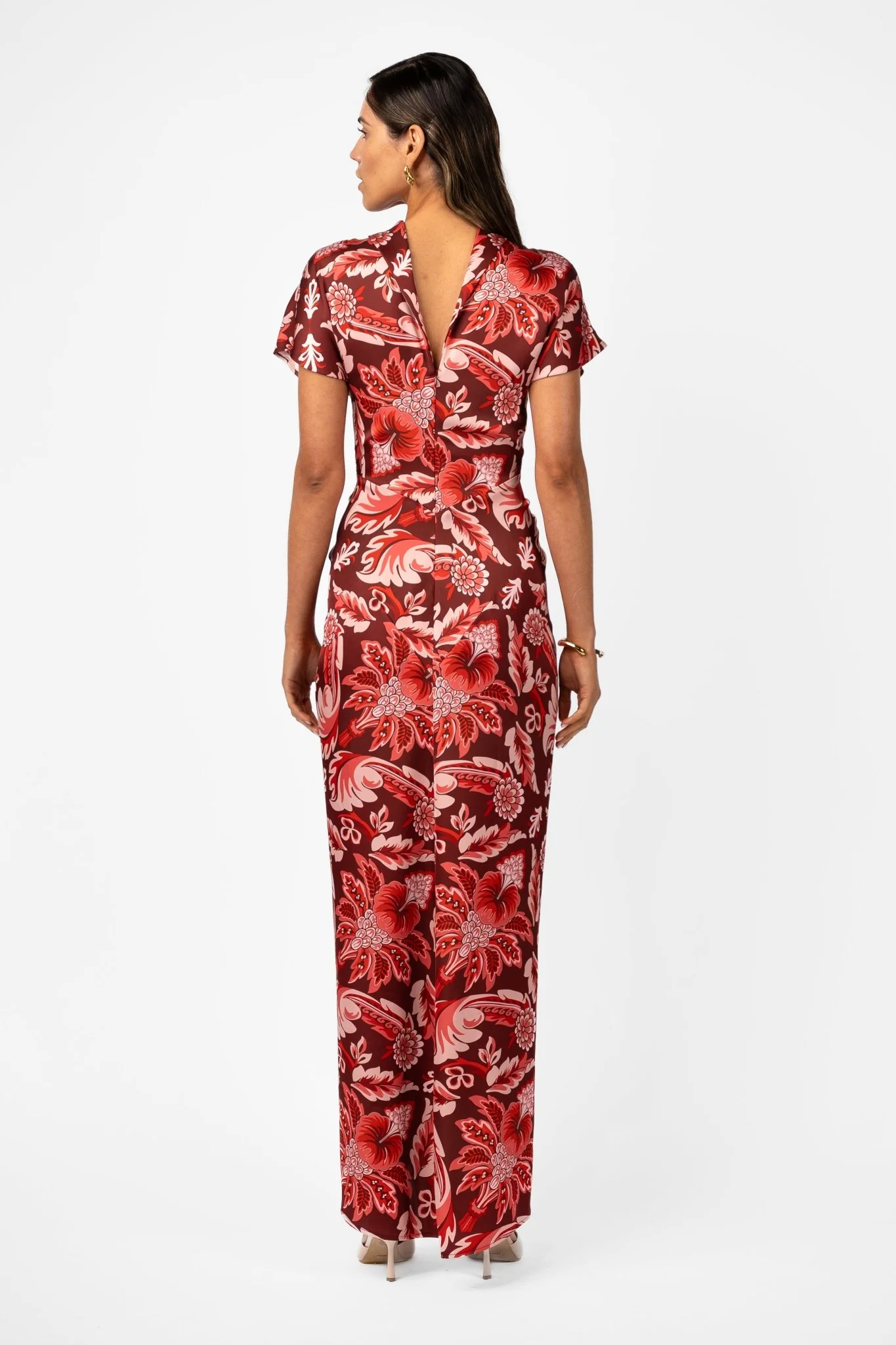 LUCENT MAXI – PORTA ROSA PRINTED SATIN - Image 5