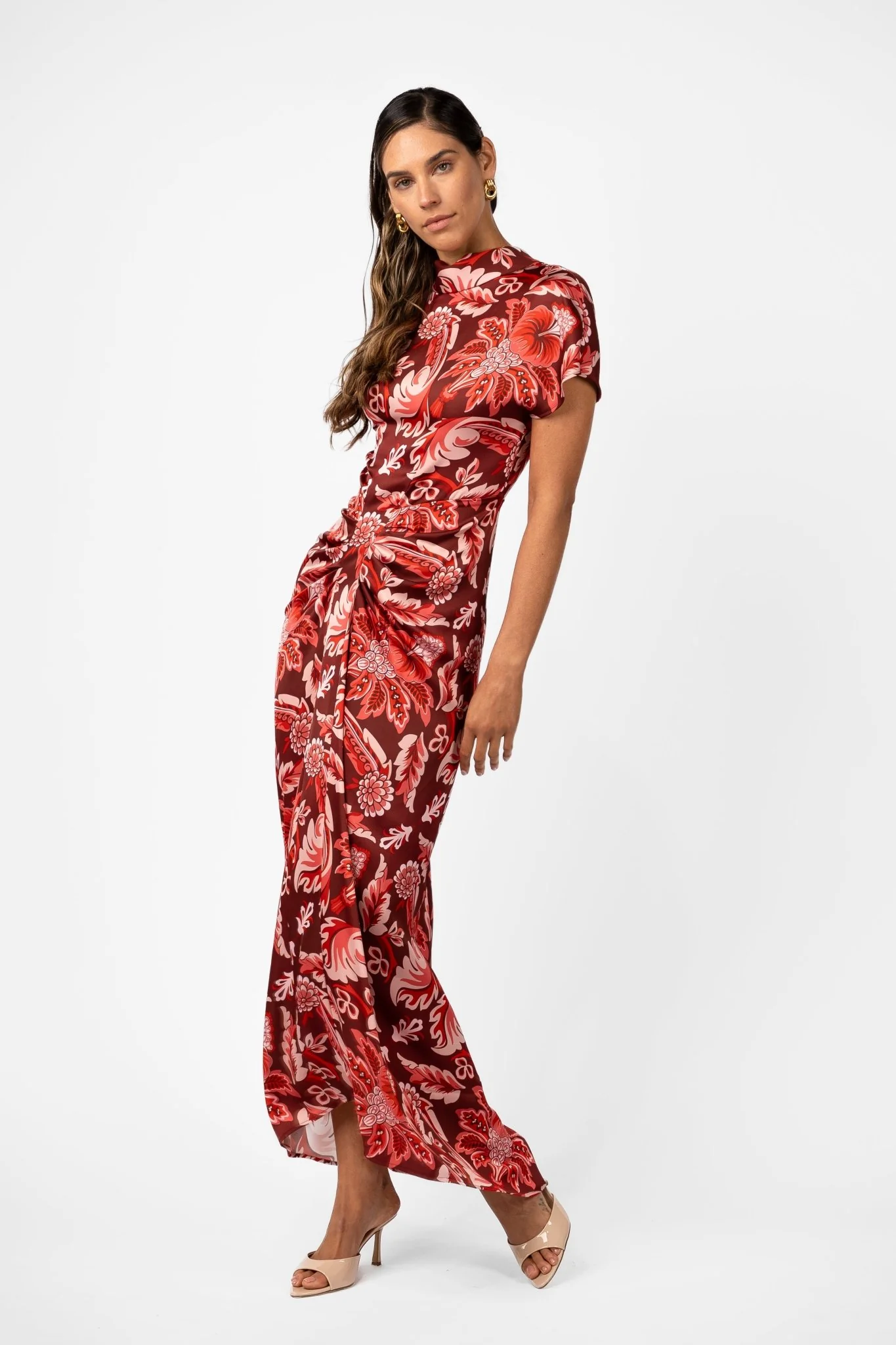 LUCENT MAXI – PORTA ROSA PRINTED SATIN - Image 6